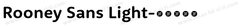 Rooney Sans Light字体转换